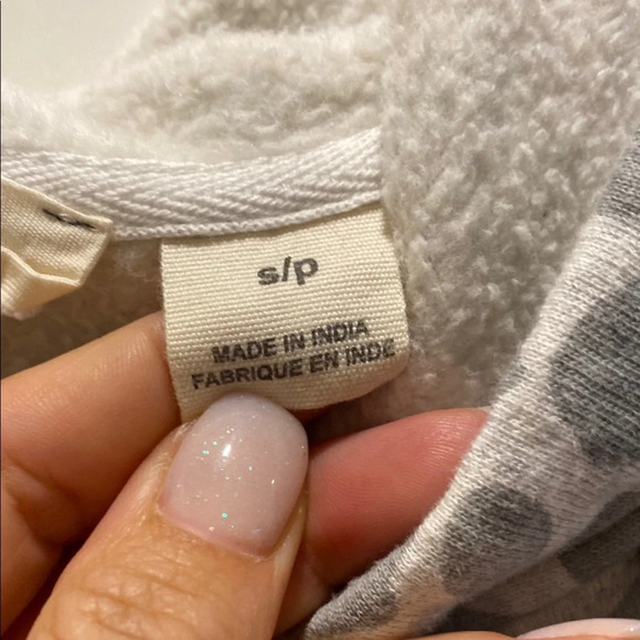 Nanavatee | Gray & white Leopard Print Sleeveless Hoodie Dress with pockets - sm - Picture 4 of 8